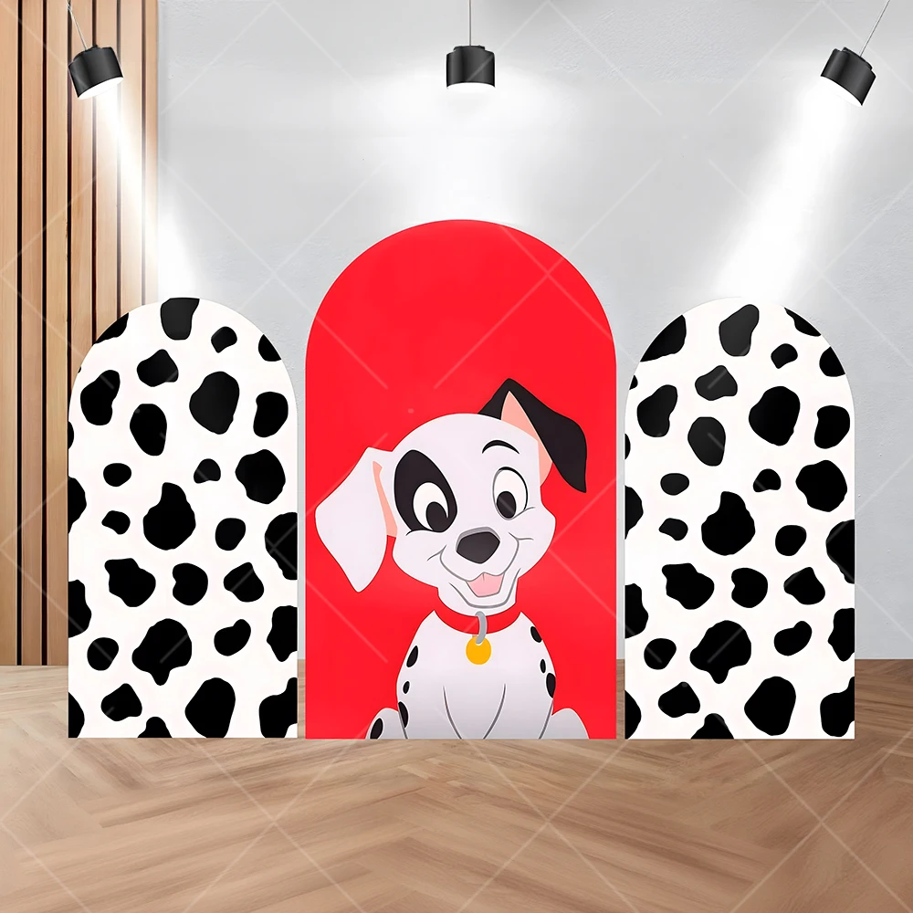 Cartoon Dalmatians Dog Arch Backdrop Custom Kids Birthday Party Decoration Banner Prop Baby Shower Photography Background Decor