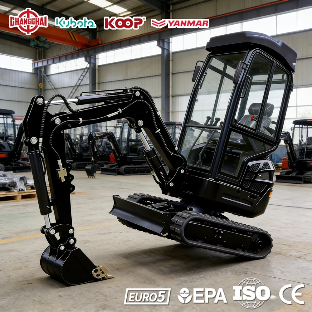 

Мини-экскаватор 1.0 тонны с двигателем Yanmar, строительный, 1.5 тонны, 1.8 тонны, многофункциональный, Европа, EPA Euro 5, CE, прямые продажи с завода