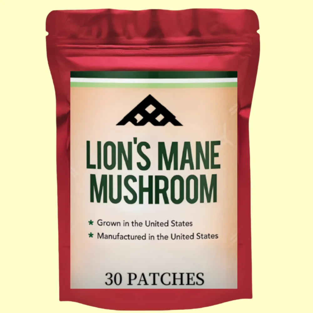 

Lions Mane Mushroom Transdermal Patches for Brain Memory, Focus with Cordyceps, Reishi Immune Support 30 Patches