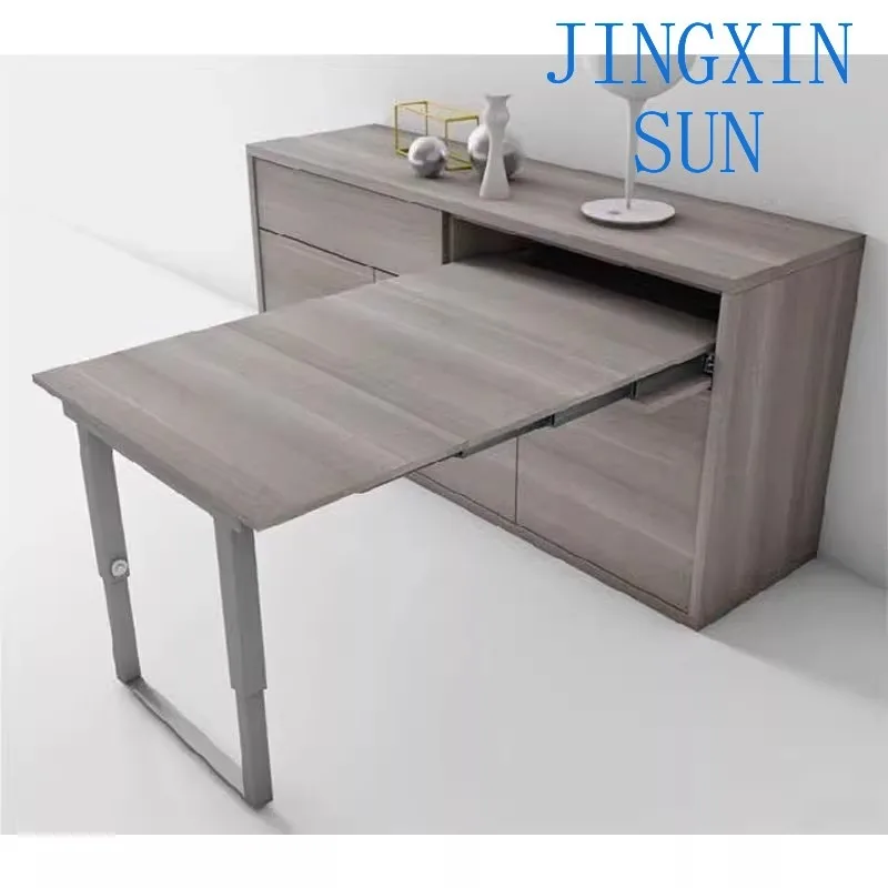 Retractable dining table slide rail Hidden folding guide rail Flat push hardware table Desk track Pull multi-function guide rail