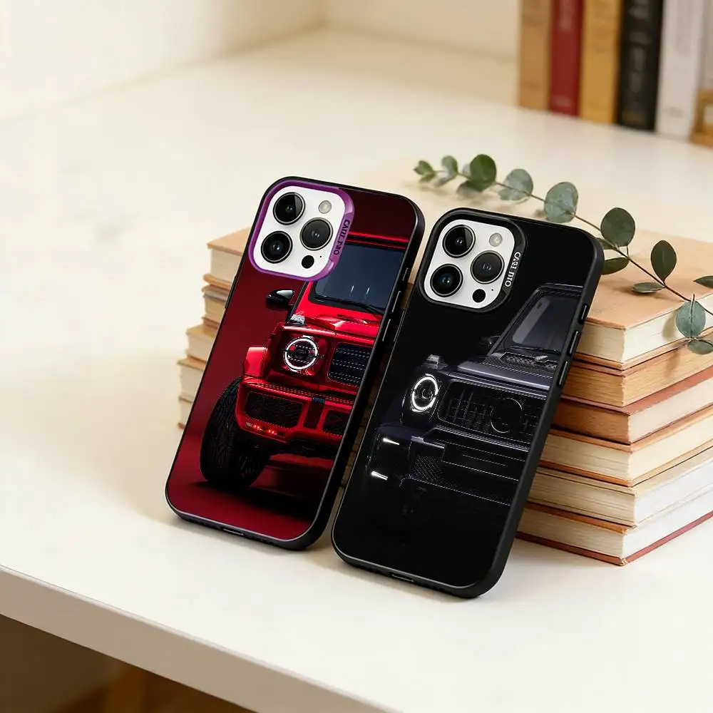 

G-Wagen-car Phone Case For iPhone 17,16,15,14,13,12,11 Plus,Pro Max,XS,Colored Silver Plated Inside Cover