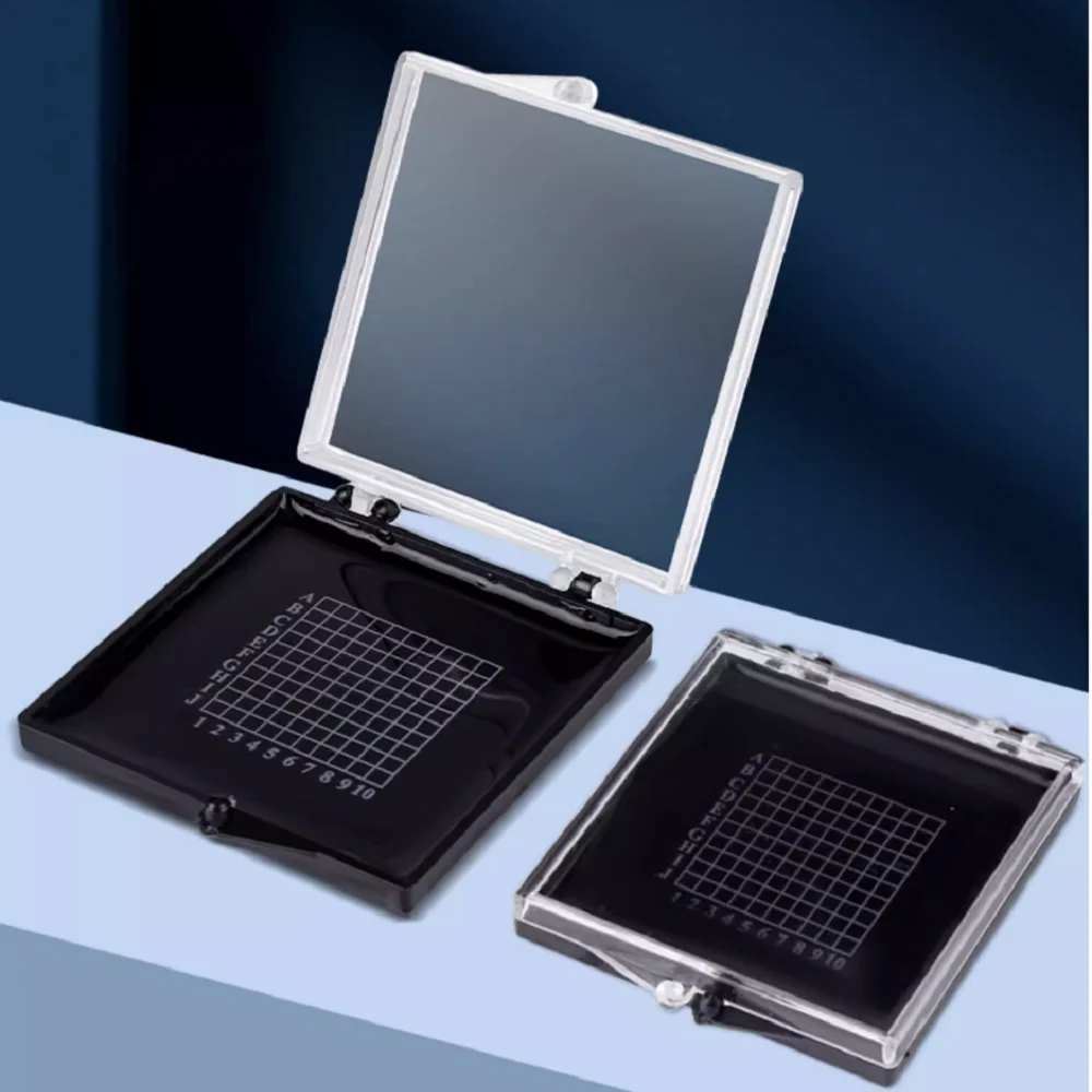 55*55*10mm Self Adsorption Box Chip Component Experimental Sample Chip Storage, Dustproof,  Adhesive Transportation