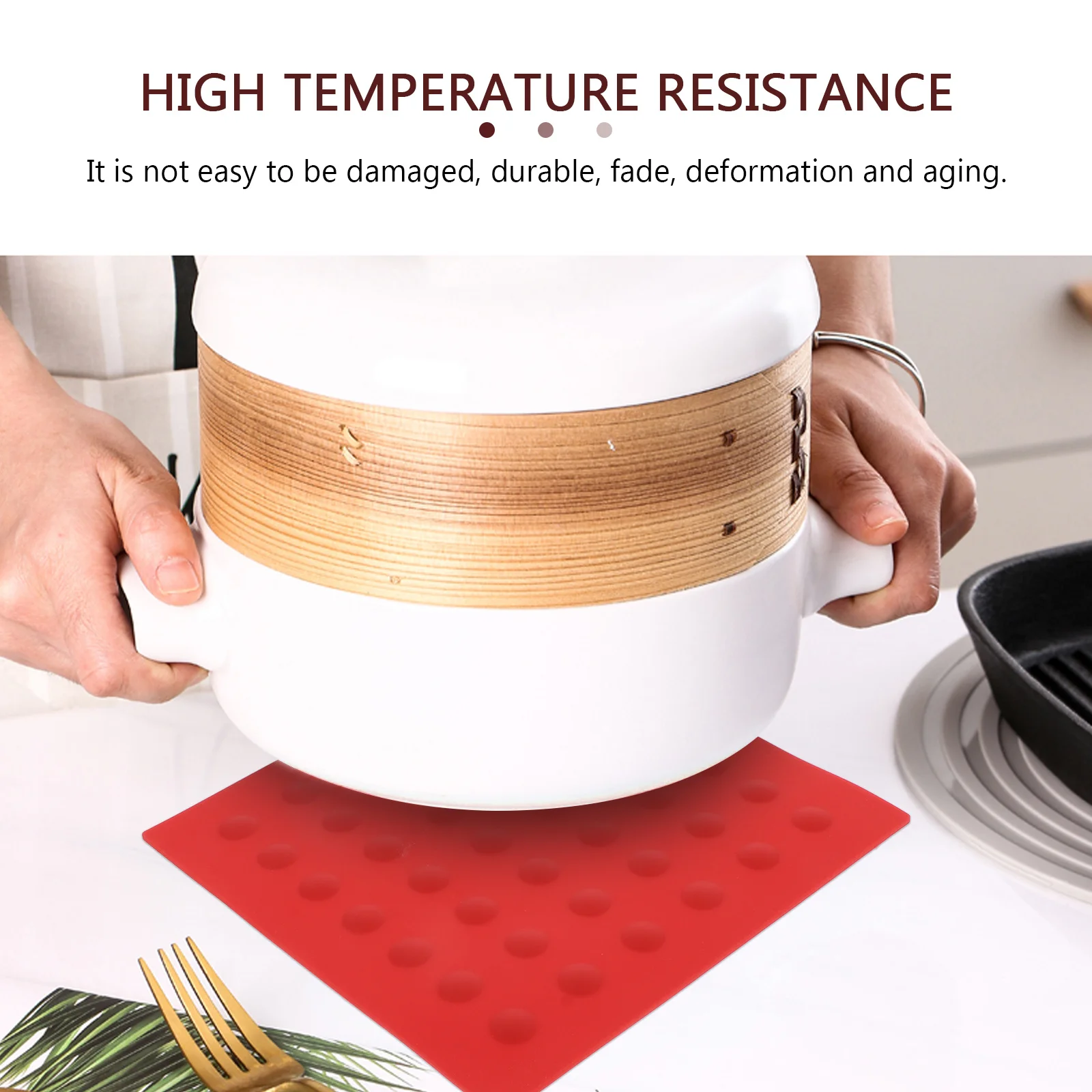 

Silicone Pot Mat Heat Resistant Trivet Mat Multi-Purpose Pot Holder Oven Hot Pad Non-Slip Silicone Placemat Oven Hot Pad