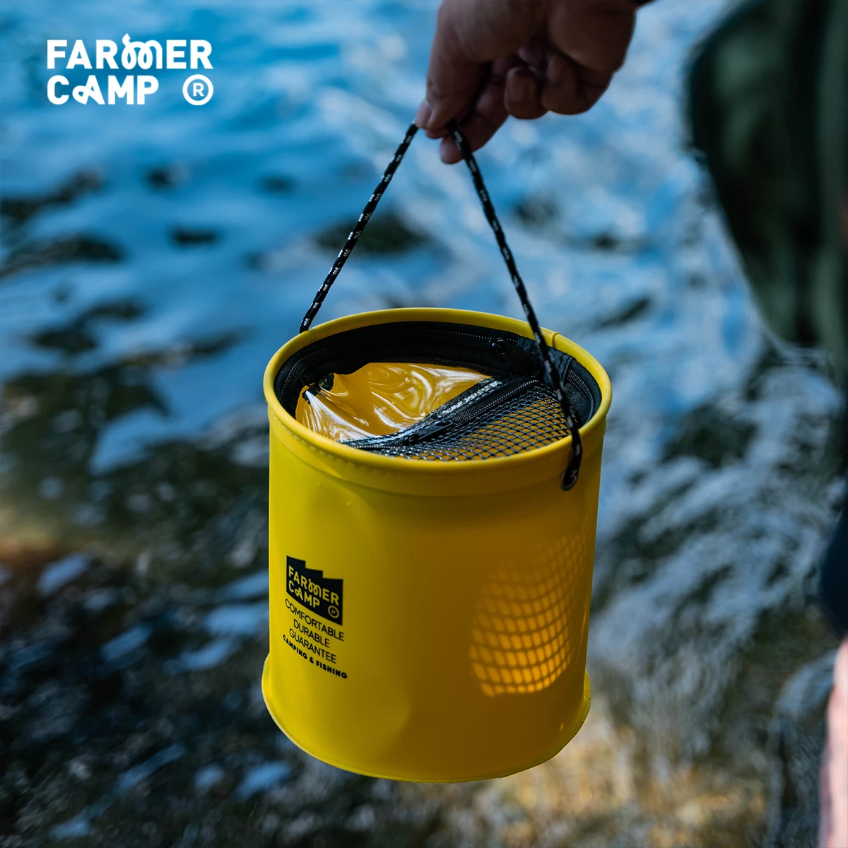 

Foldable Water Bucket with Lid Multi-Functional Fish Tank Small Object Fishing Live Fish Bucket for Observation And Storage