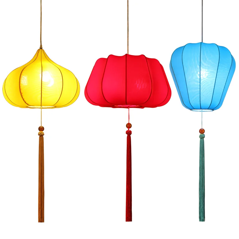 

Lantern chandelier creative restaurant hot pot shop personalized decoration living room retro lighting Zen lamp new ceiling lamp