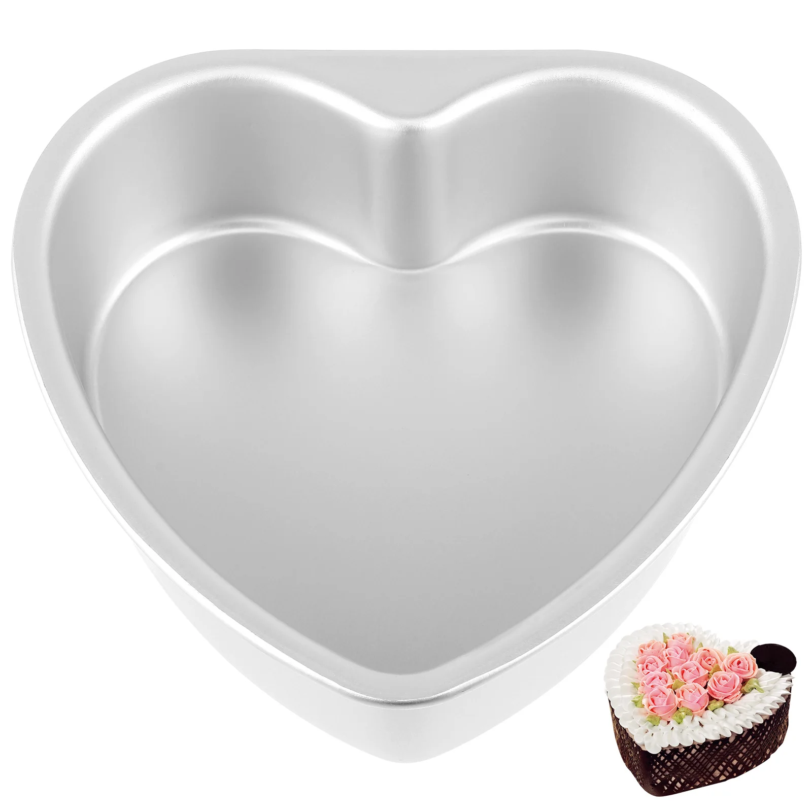 

Heart Shaped Cake Mold 7 Inch Aluminum Alloy Baking Pan Non Stick Easy Demould Wedding Dessert ToolCake Pan Mold Metal Heart