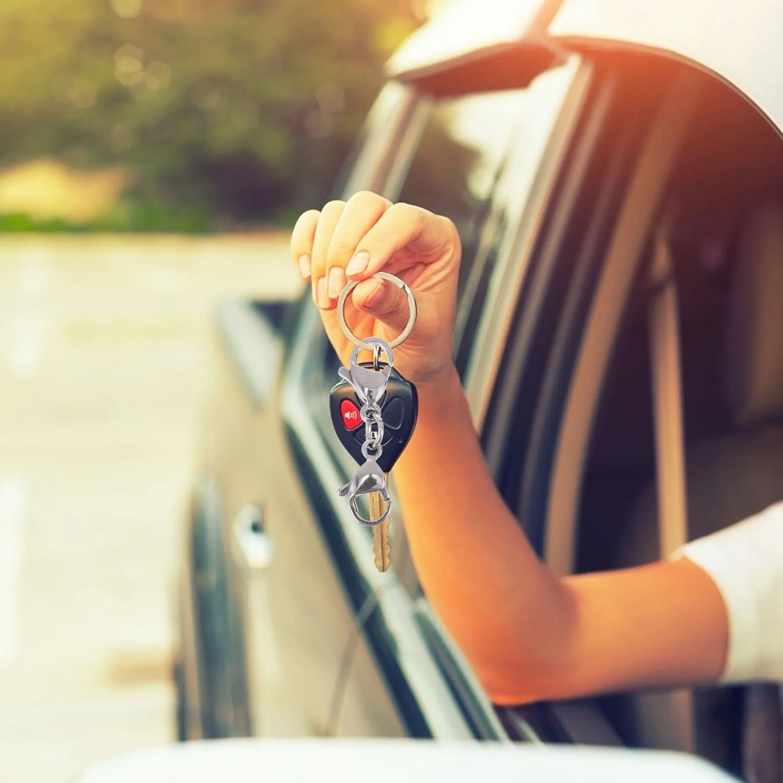 

10Pcs Stainless Steel Lobster Clasps Double-Ended Jewelry Clasps for Necklace Bracelet Extender DIY Chain Buckles