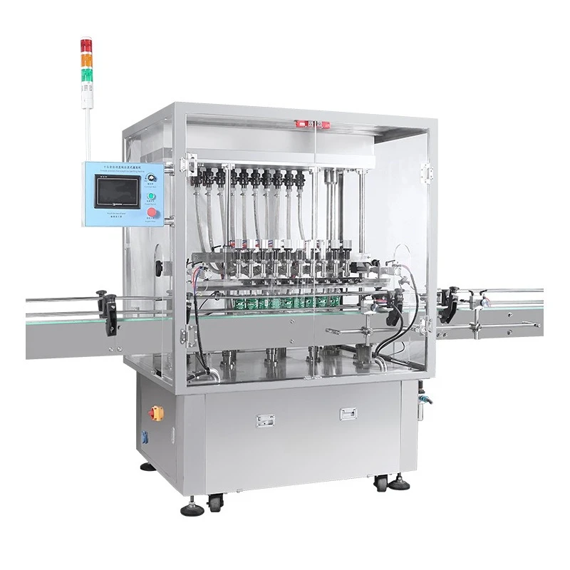 Máquina de llenado lineal de flujo automático, toallitas desinfectantes de tinta de leche de coco, jugo de vinagre Baijiu, aceite comestible líquido completamente automático