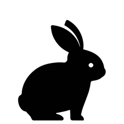 Black/Silver Rabbit Lovely Decor Car Stickers Car Trunk Accessories Vinyl Decal 13.3CM*15.5CM