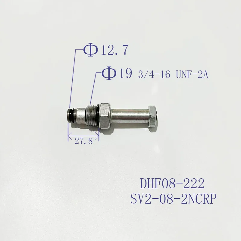 Hydraulic Threaded Plug-in Valve Two Position Two-way One-way Normally Closed Solenoid Valve DHF08-222/SV2-08-2NCRP