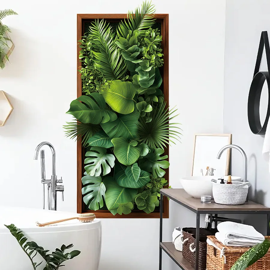 3D Green Plant Wall Sticker Creative Stickers Living Room Sofa Bedroom Background Wall Decor Self-Adhesive House Decoration view 2