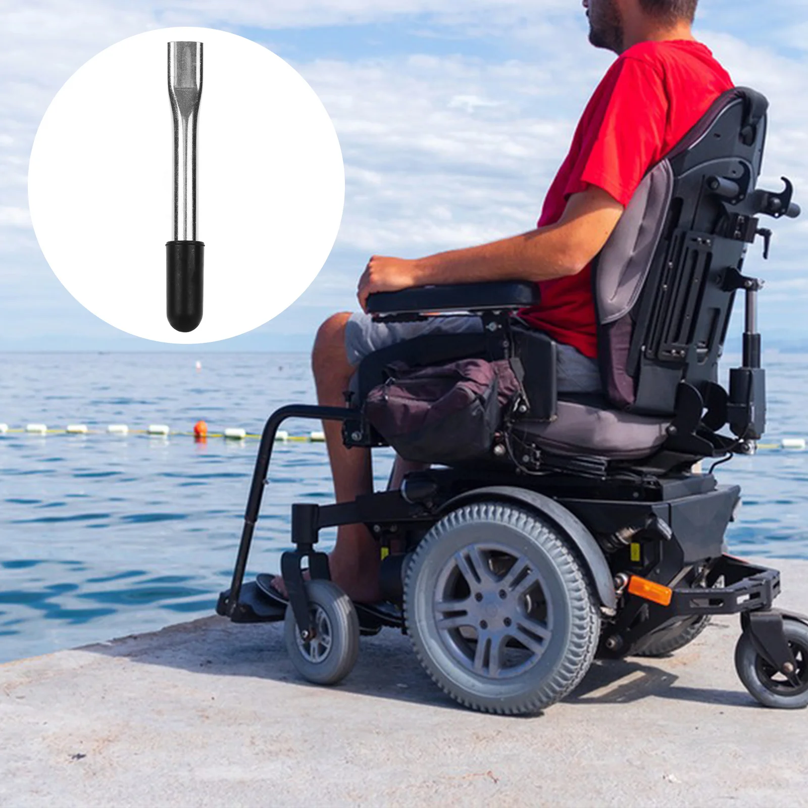 

Brake Extension Lever Wheelchair Handle Stainless Steel Replacement Drive Parts Accessories Long Lasting Durable Smooth