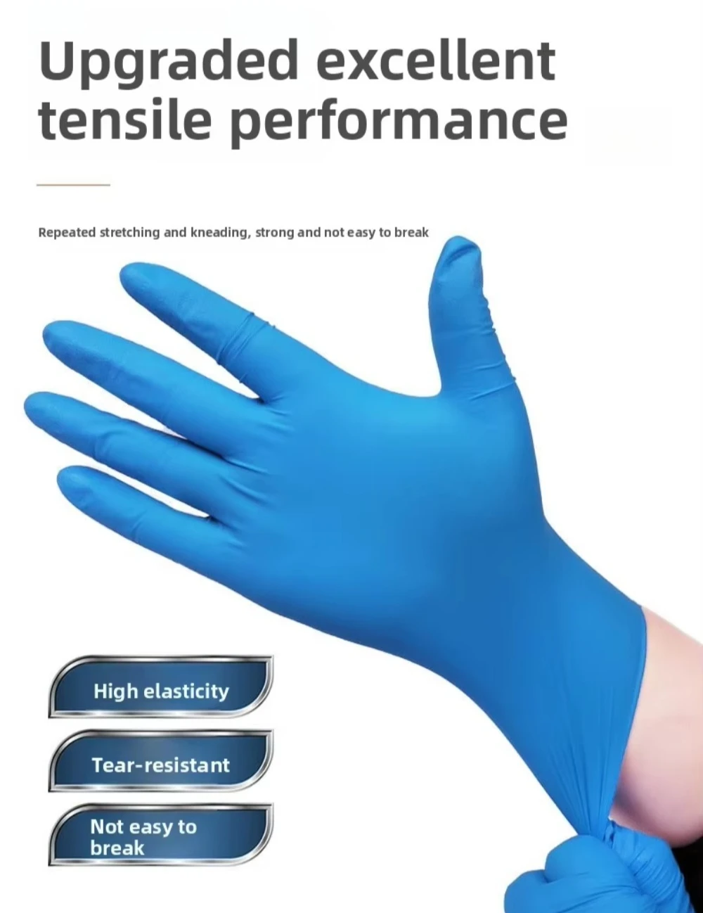 Disposable Nitrile Gloves Heavy Duty Wear Resistant Waterproof Oil-proof Food Grade Gloves Suitable for Gardening Cleaning