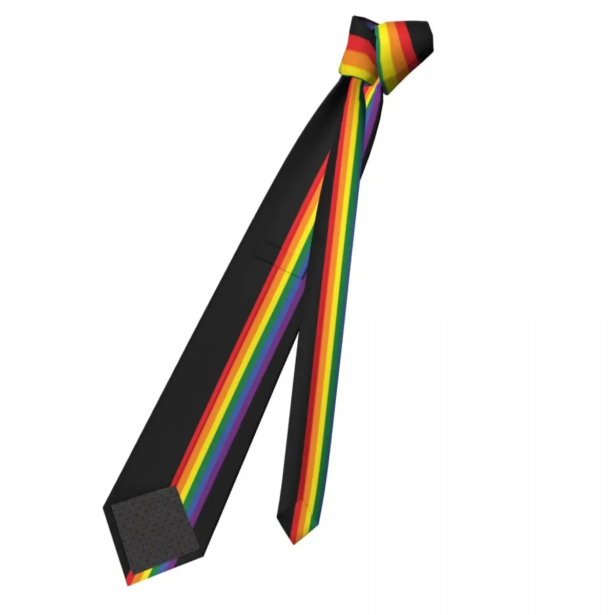 Gravata Rainbow Pride Lgbtq para homens e mulheres, poliéster fino, 8 cm de largura, Queer lésbico, gravata no pescoço, ternos acessórios, Cravat, presente de casamento