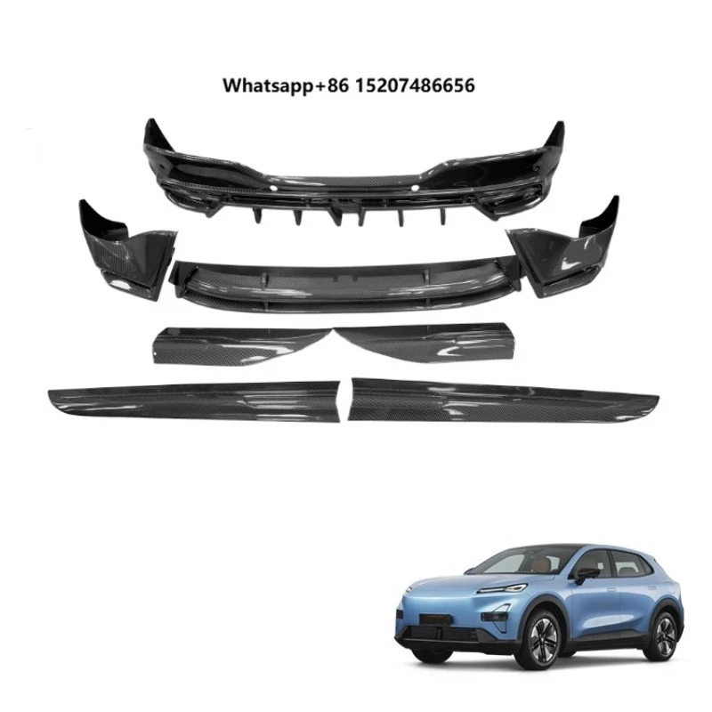 Body Kits for  S05 ABS Carbon Fiber Pattern Rear Front Bumper Lip Front Shovel Rear Bumper Lip Spoiler