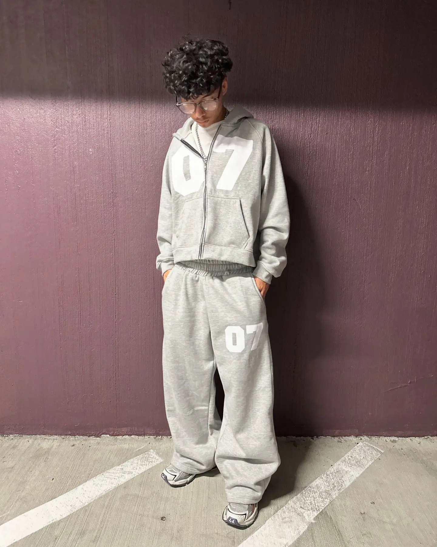 07even casual y2k zipper cardigan fashion hoodies women and men street sweatpants set sweatshirts tracksuit men clothing