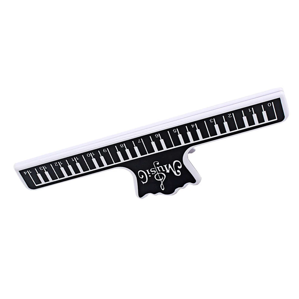 

2pcs Z05 Piano Note Clip Keyboard Printed Smooth Grooves Plastic Music Book Page Holder Clamp Musical Instruments Tool (Black)