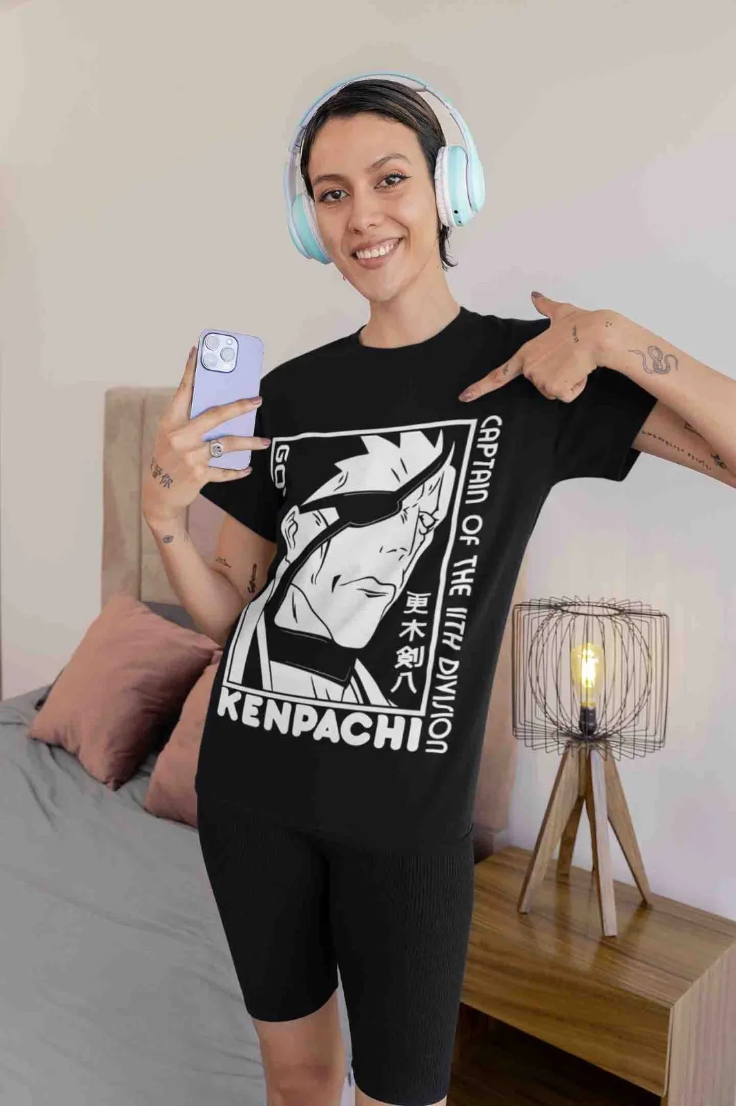 Bleach Anime Shirt Zaraki Kenpachi Tshirt Ichigo Bankai T-Shirt Aizen Unisex Tee