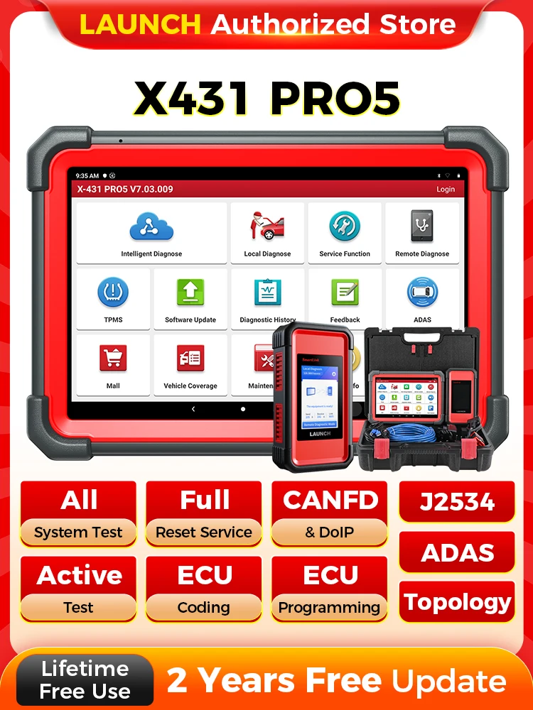 LAUNCH Auto-Diagnosewerkzeuge J2534 Programmierung ECU Professioneller Auto-OBD2-Scanner Diagnose-Automobilwerkzeug 2 Jahre Kostenlose Aktualisierung
