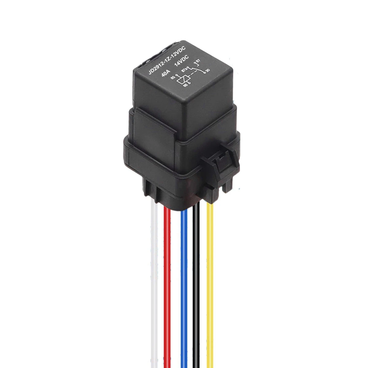 

12VDC 40A Waterproof Relay with Harness Socket Wires 5 Pin Relay JD2912-1Z-14VDC 40A 14VDC Automotive Relay