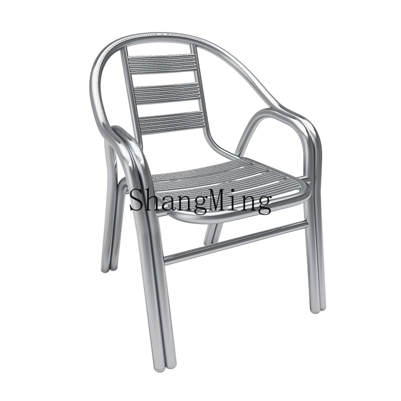 

HJ Industrial Style BBQ Shop Stainless Steel Outer Swing Table and Chair Combination Restaurant Folding Round Table