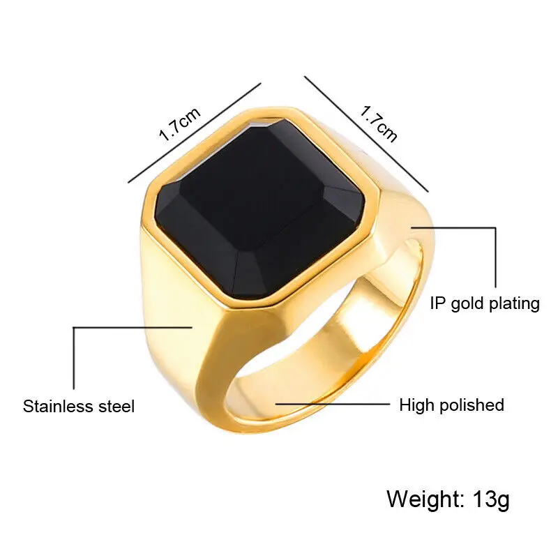 SAIYE Mens Rings Stainless Steel Natural Tiger Eye Stone Red and Black Stone Ring 316 Titanium Steel Fashion Jewelry Wholesale