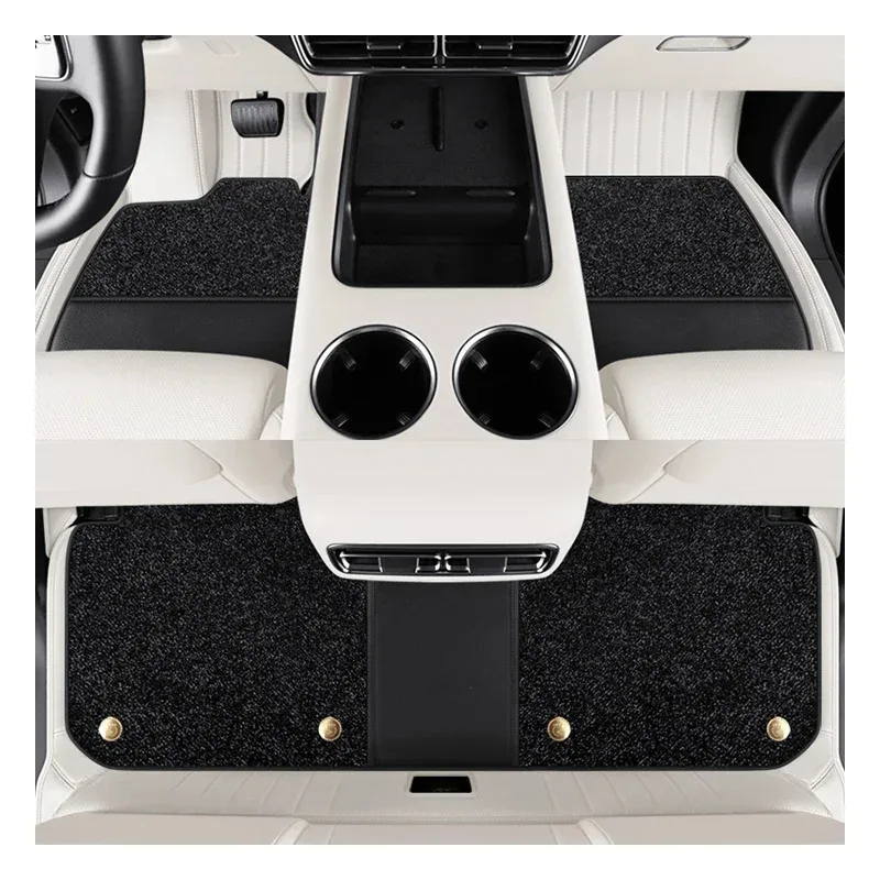 

For XC60 XC90 S60 S90 Custom Fit Car Floor Mat Interior ECO Material Genuine Leather for Front and Rear Seat