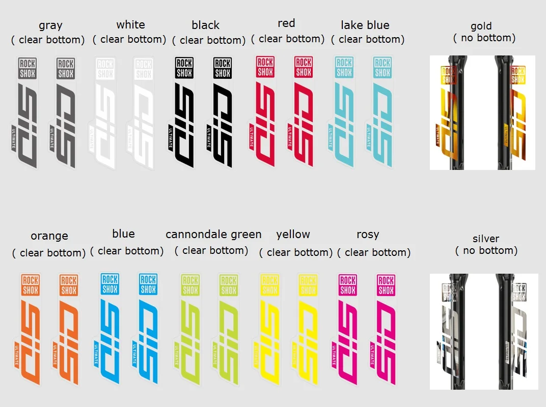 MTB Road Bicycle Front Fork Stickers for 2021 ROCK SHOX SID Vinyl Clear Bottom Mountian Bike Cycling Protective Decals Free Ship