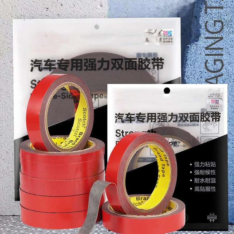 1Pc Sticky Double Sided Tape Glue Tape 0.8mm Thickness Super Strong Double Side Adhesive Foam Tape For Mounting Fixing Pad