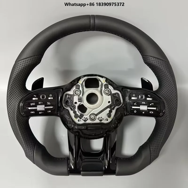 Leather Complete Steering Wheel for S300/S320/S500/G500/G55/G350 W222/W213/W205/W204/E200/E320-Sporty Carbon Fiber