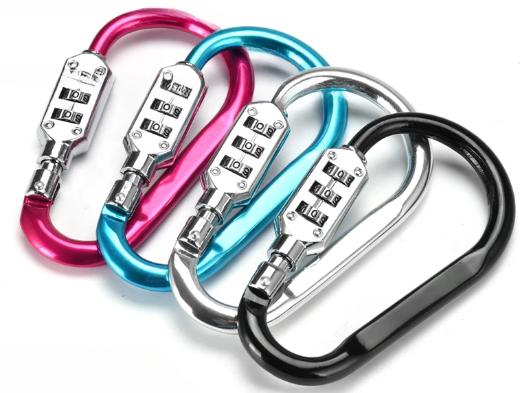 Colored password lock D-type luggage lock for household use