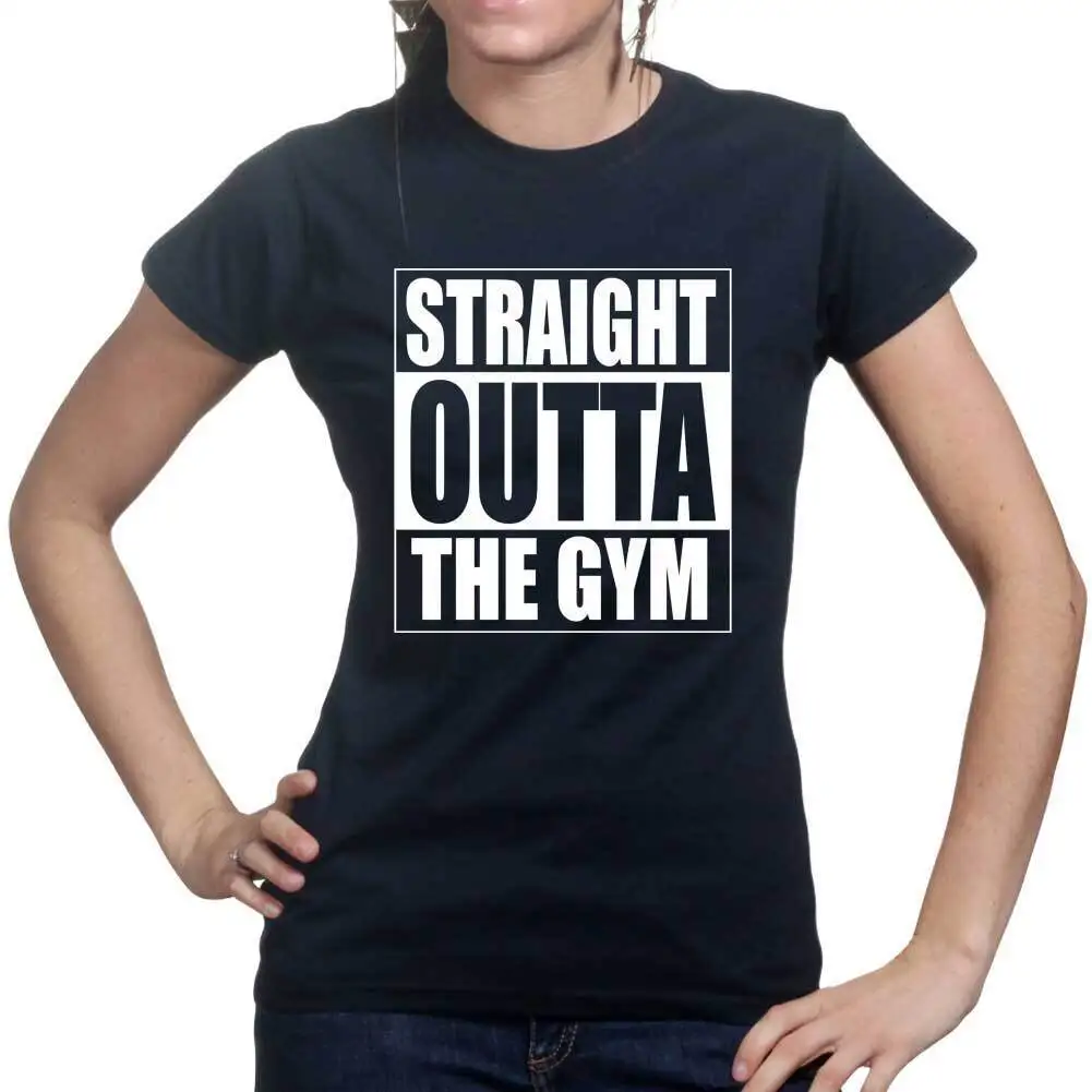 

Straight Outta Gym Fitness Tee for Women - Novelty Gym Shirt