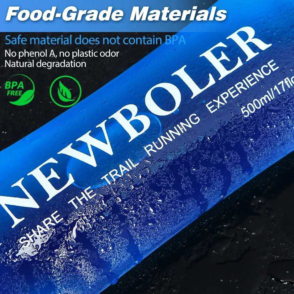 NEWBOLER 300/500ML Water Bottle TPU Folding Soft Bottle Outdoor Sport Water Bag Collapsible Water Bottle Running Camping view 3