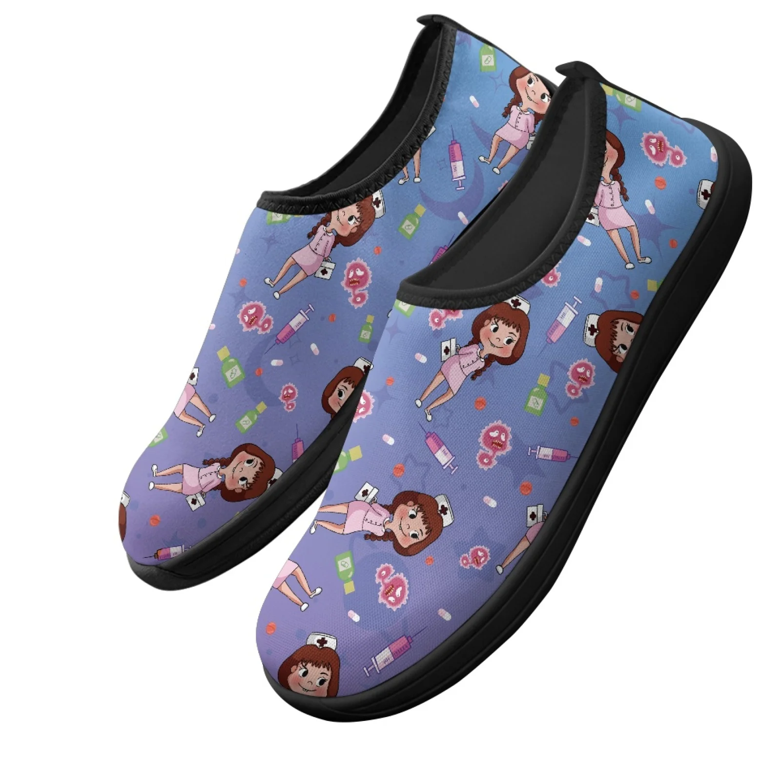PENSTROLL Wide Toe Box Casual Flats Breathable Barefoot Minimalist Shoes for Daily Men Cartoon Medical