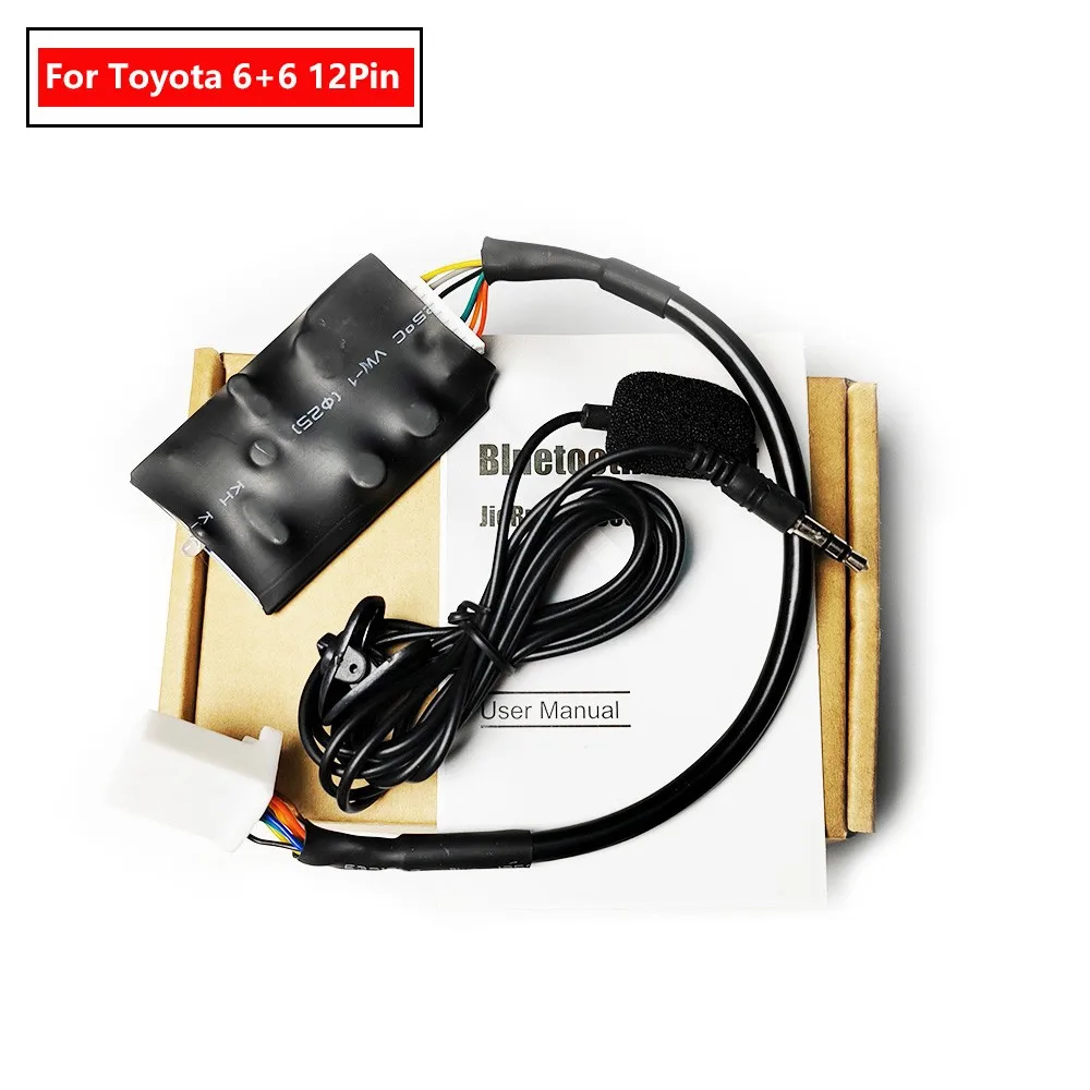Samochodowy zestaw Bluetooth 5.0 AUX z zestawem głośnomówiącym do radia Toyota RAV4 Corolla Avensis Auris Camry AVRCP 6+6 12 Pin