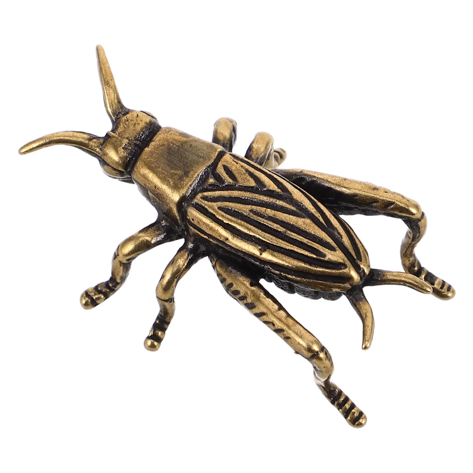 

Small Gold Retro Crickets Ornament Feng Shui Decor for Home Office Tabletop Shelf Artistic Touch Feng Shui Brass Crickets