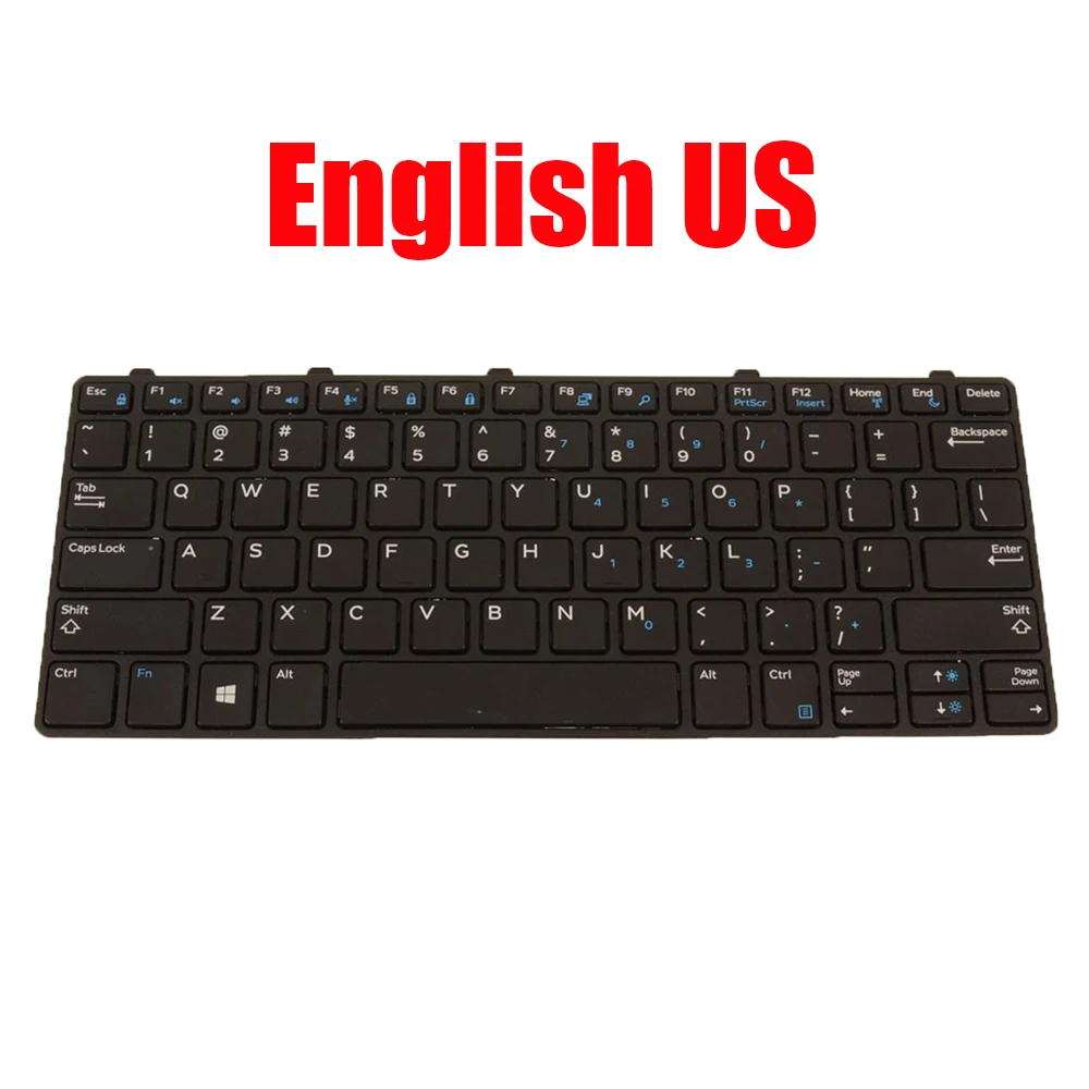 Clavier d'ordinateur portable anglais pour DELL, Latitude 3180, 3189, 3190, 3300, 3310, 13, 3380, 3190, 2 en 1, 036G3P, 36G3P, sans rétroéclairage, nouveau