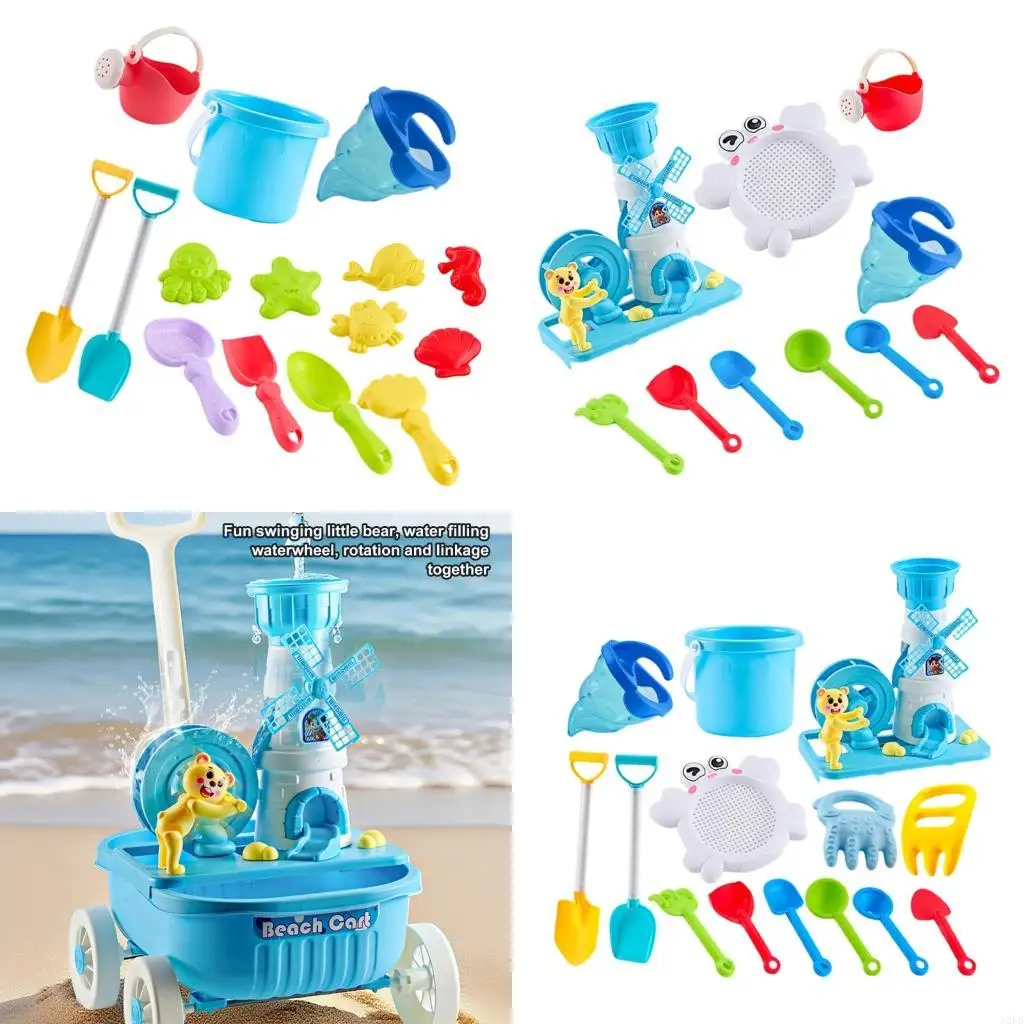 Mini juego juguetes playa para niños pequeños, juego sensorial agua aire libre en piscina, playa o patio trasero