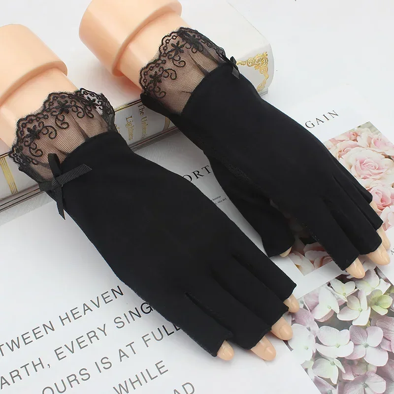 UV 차단 네일 장갑 UV 젤 쉴드 장갑 손가락 없는 매니큐어 네일 아트 도구 LED 램프 네일 건조기 방사선 차단 핸드