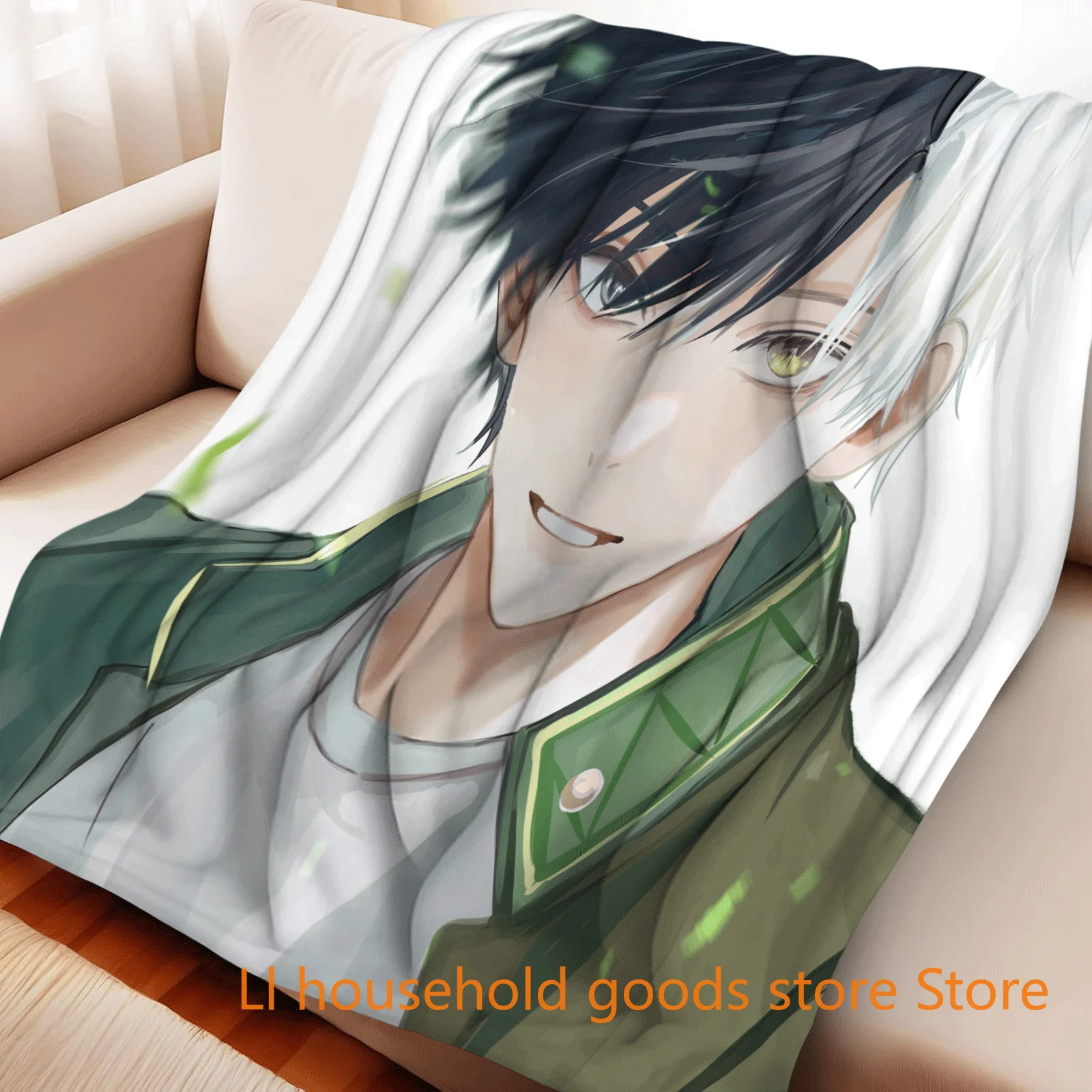 

Anime BOFURI Flannel Blanket Single -Sided Print Office Air Conditioning Blanket for Nap