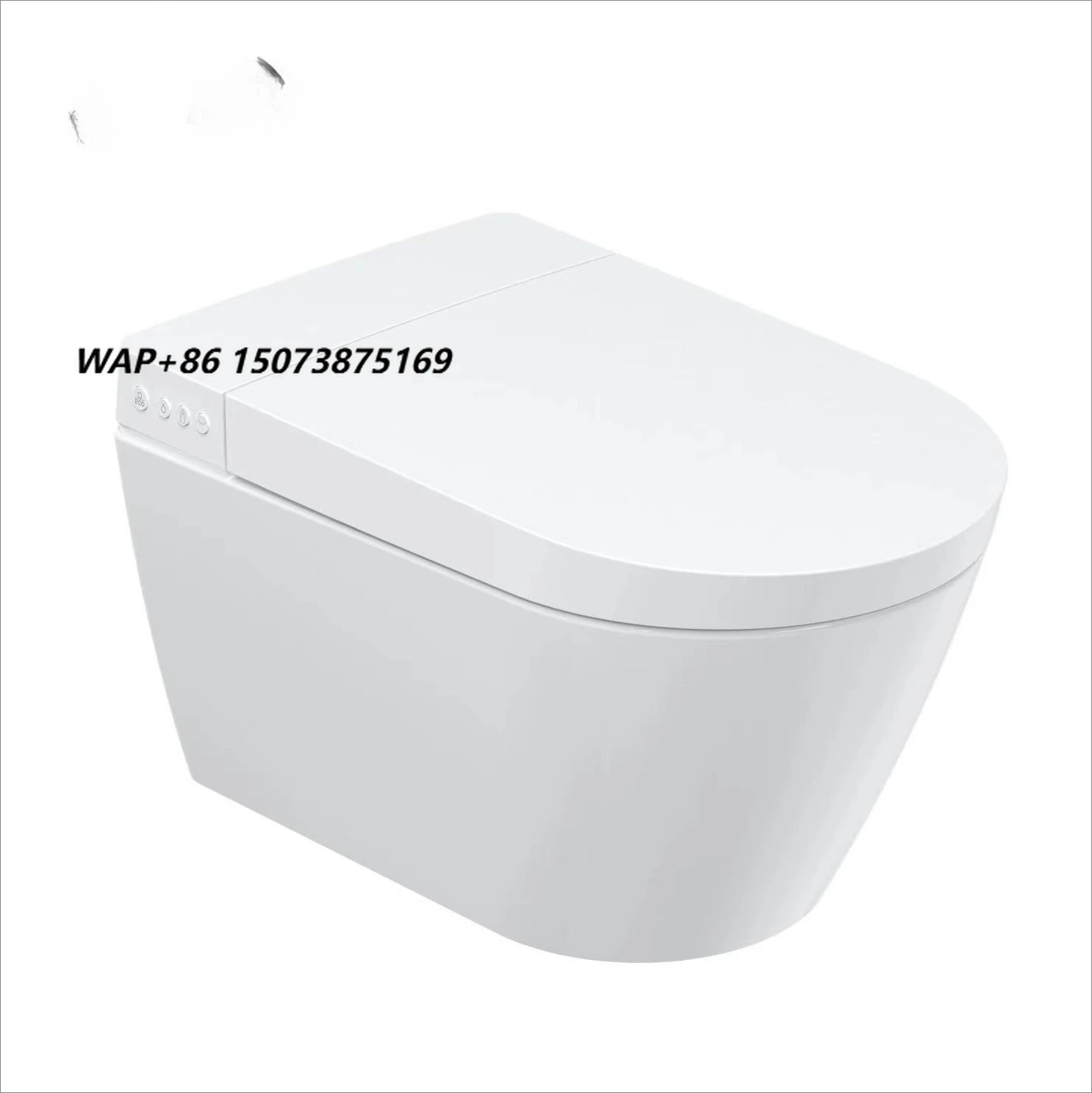 North American Style Heated Seats Night Light Motion Sensor Concealed Tank Wall Hung Smart Toilet with Bidet Function