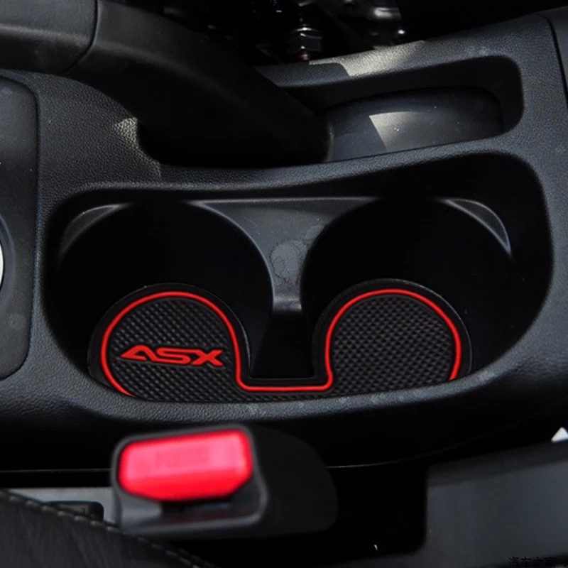 12/15PCS Non-Slip Mat Car Door Groove Pad Rubber Cup Mat Coaster For Mitsubishi ASX 2013-2018 Styling Auto Interior Accessories