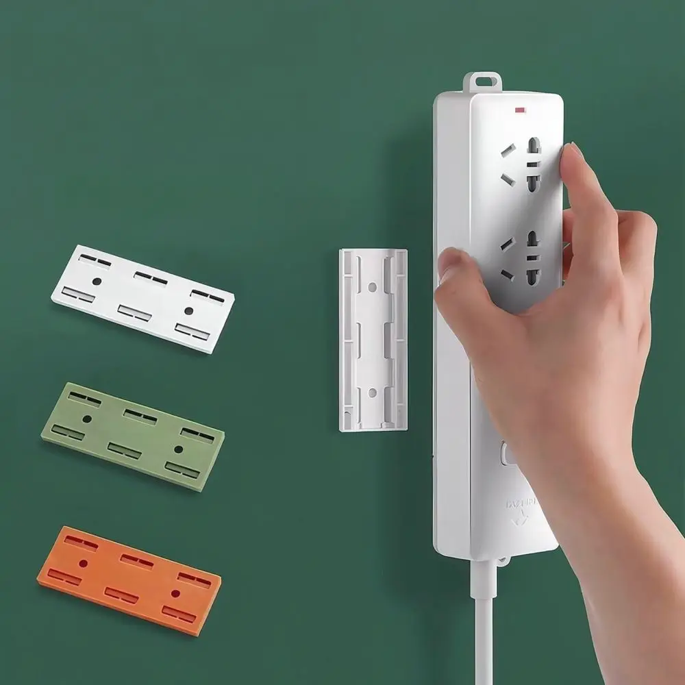 Adhesive Power Socket Mount Router Storage Rack Wall Cable Organizer Fixing Tool For Home Office Desk Accessory