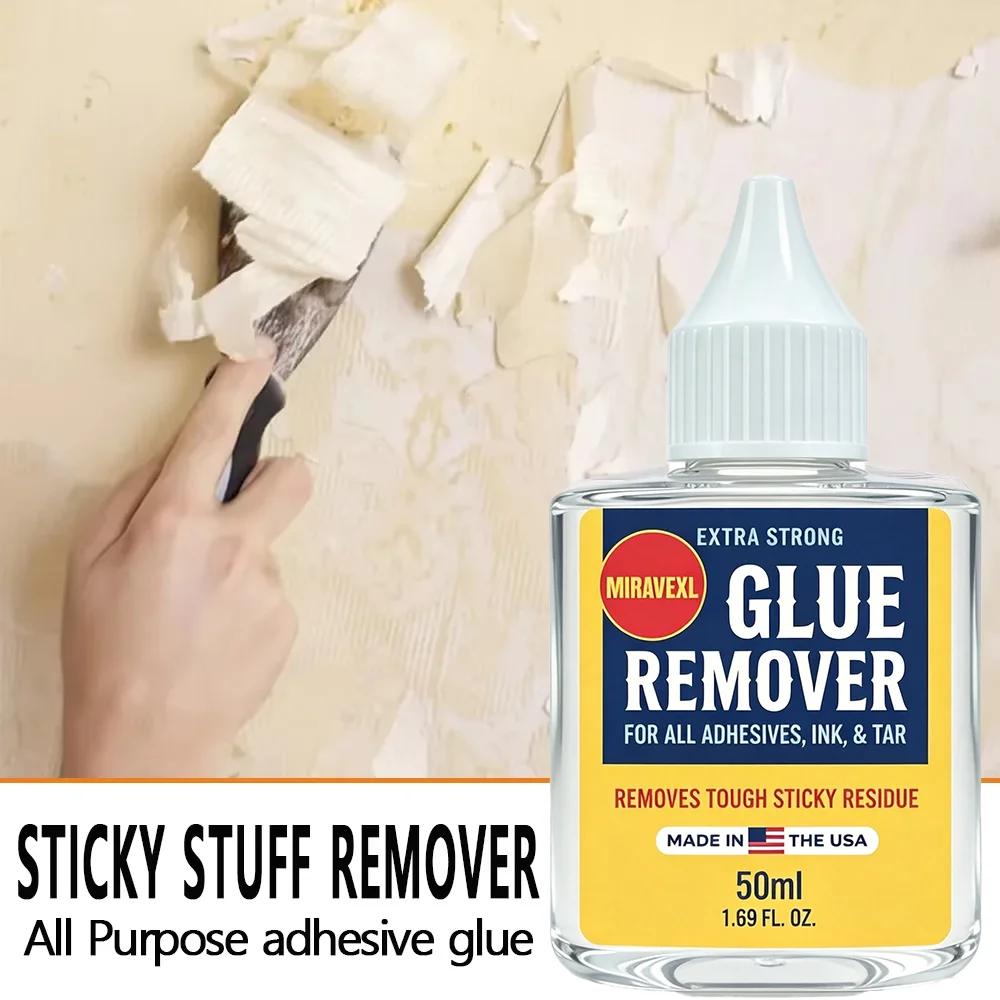 Multi-Purpose Adhesive Remover Strong Glue Sticker Residue Cleaner Safe for Car Window Glass Home Degumming Agent