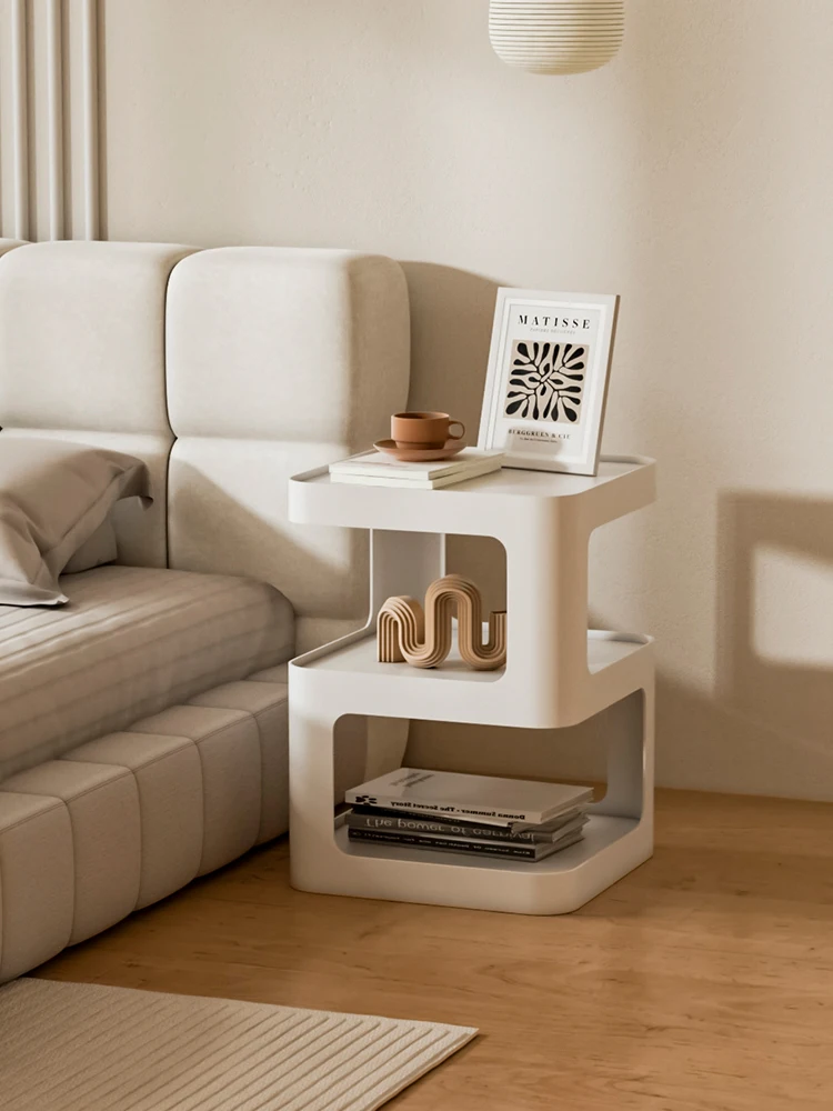 Nordic cream wind bedside table wrought iron simple modern small bedroom bedside cabinet is extremely simple and installation-fr