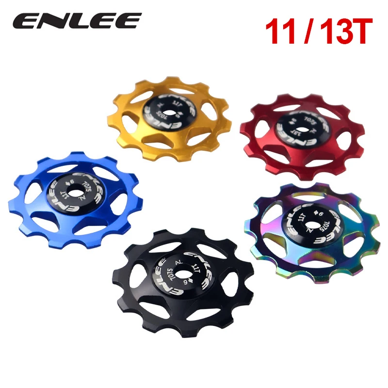 AliExpress enlee ENLEE 11T 13T Bicycle Jockey Wheels Rear Derailleur Bearing CNC Process Pulley Road Bike Guide Roller For Shimano Bicycle Parts
