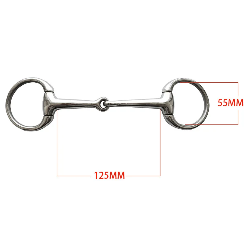 125/130/135mm Rvs Paard Gag eggbutt bit Snaffle Bite Losse Ovale Link Mondstuk Paard training Paardensport Apparatuur