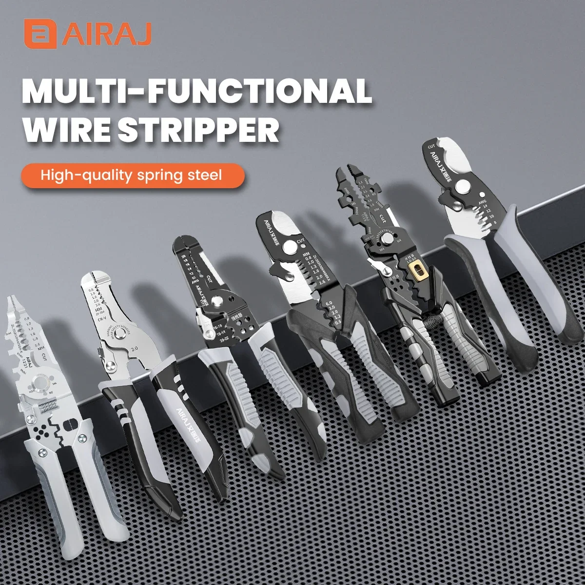 AIRAJ 28 in 1 Electrician Pliers Multifunctional Wire Stripper Cutter Crimper  Electrical Pliers with Ergonomic Comfort Grip