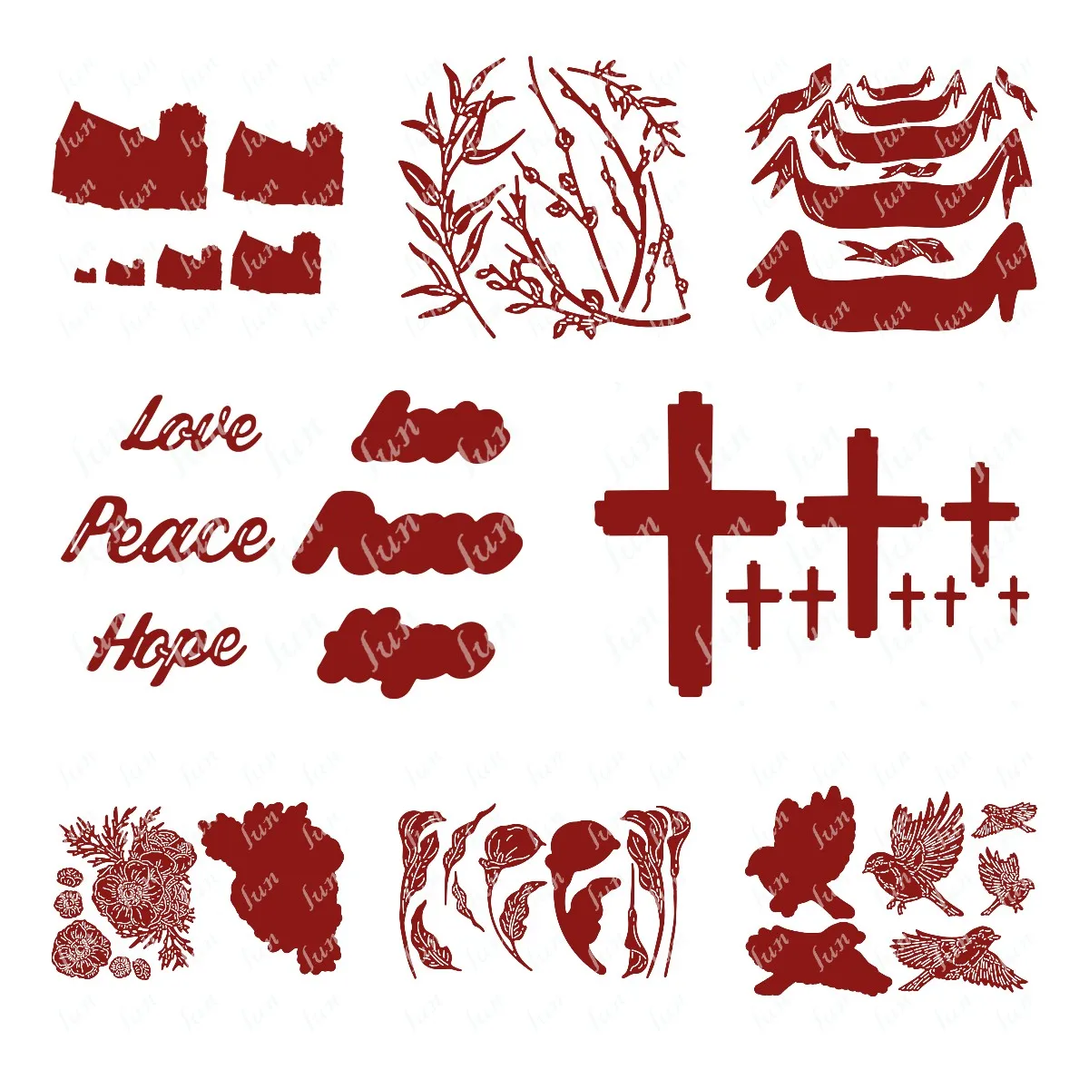 

Hope Peace Religion Cross Metal Cutting Dies New Arrivals 2023 Molds Diy Scrapbooking Paper Making Cuts Crafts Template Handmade