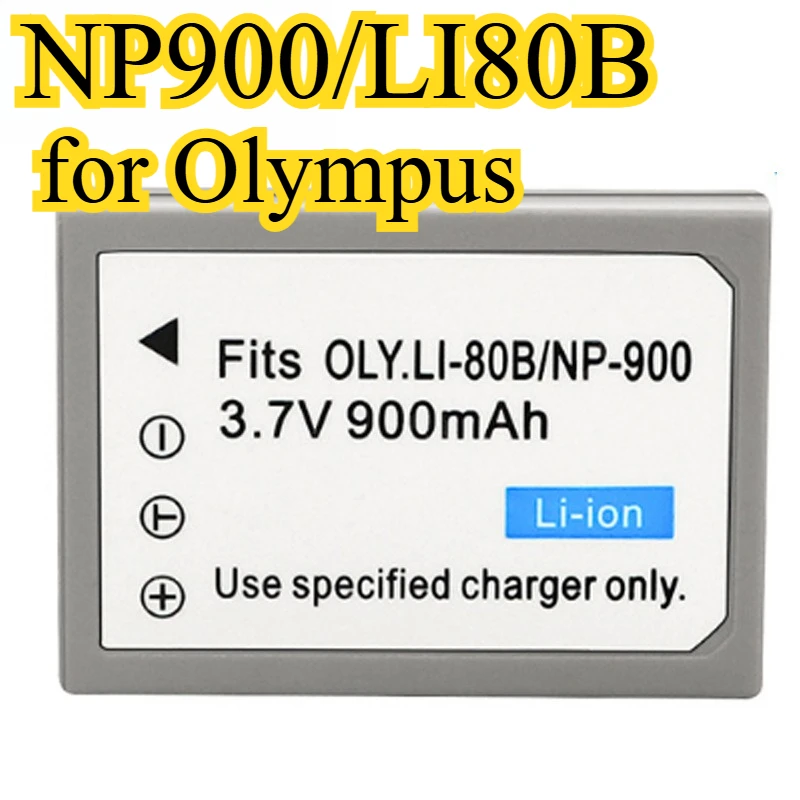 

900 MAh NP900/LI80B Suitable for X960 T100 T110 V1080 Replaceable Camera Battery Suitable for Olympus Camera Battery